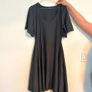 Elhoffer Essentials plus size 3X Black Midi Dress